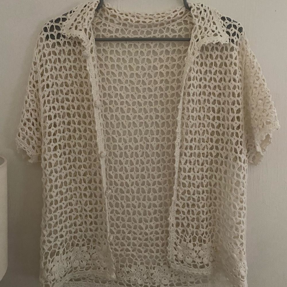 Vintage Crochet Button-up